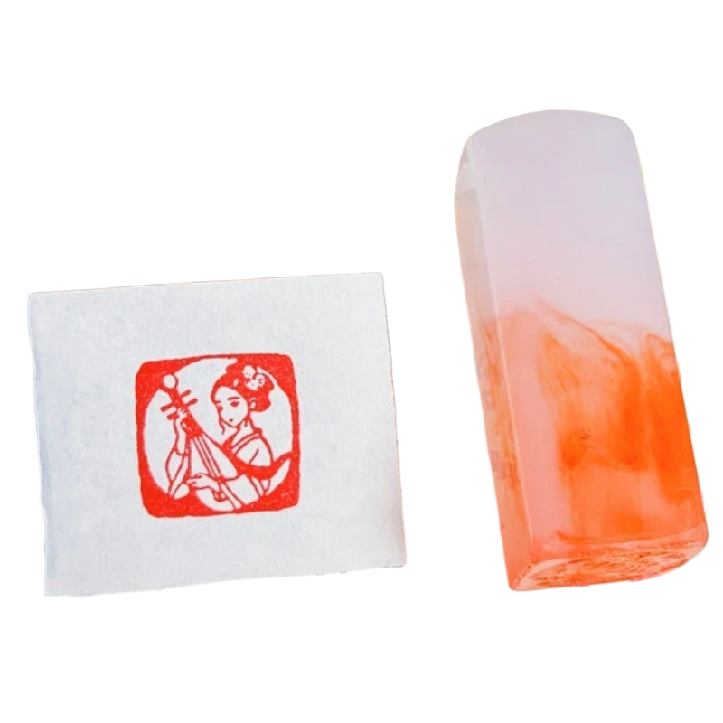 Resin Art Pen - Resin Finished Seals of the Lute-Playing