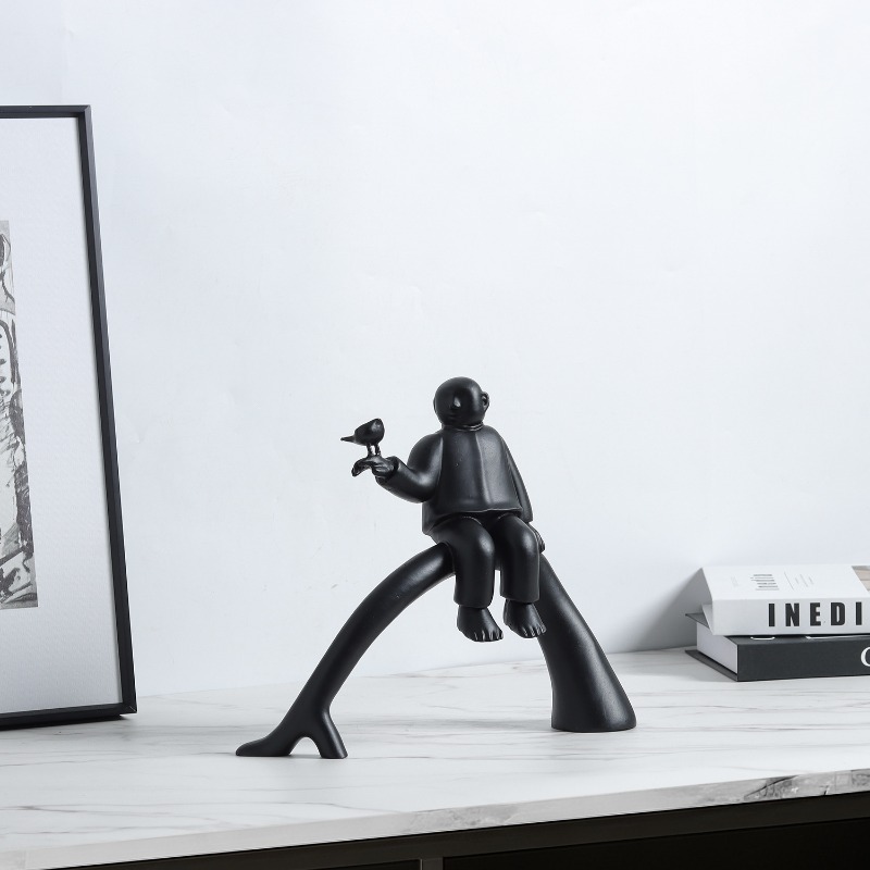 Resin Art Anniversary Gift - Creative Resin Art Figures and Bird