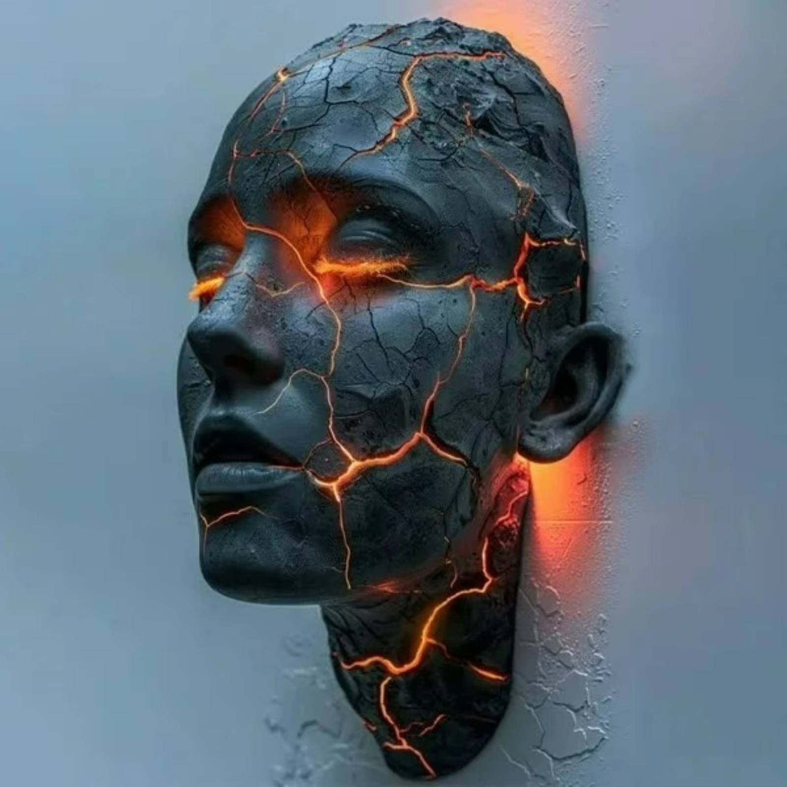 Resin Art Light - Cracked Soul Wall Lights Shattered Soul