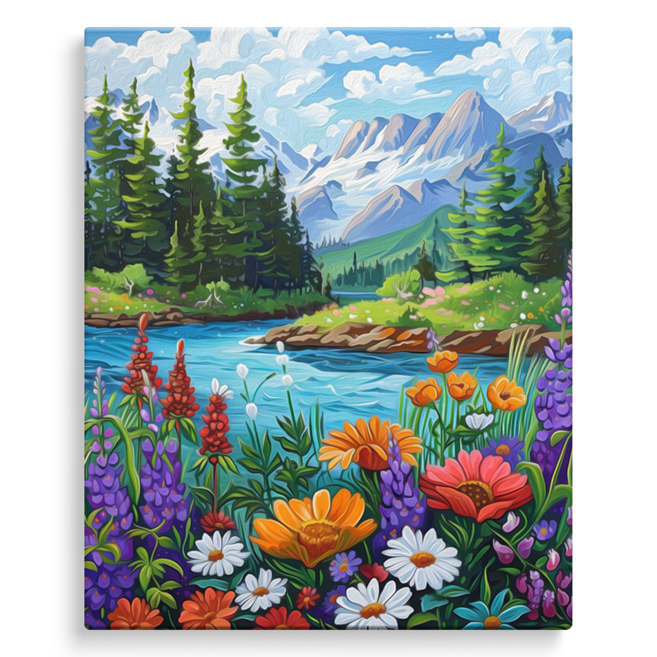 Resin Art Supplies - 2026-Paint By Numbers,Scenic Flower Balloon Mountain,Arts