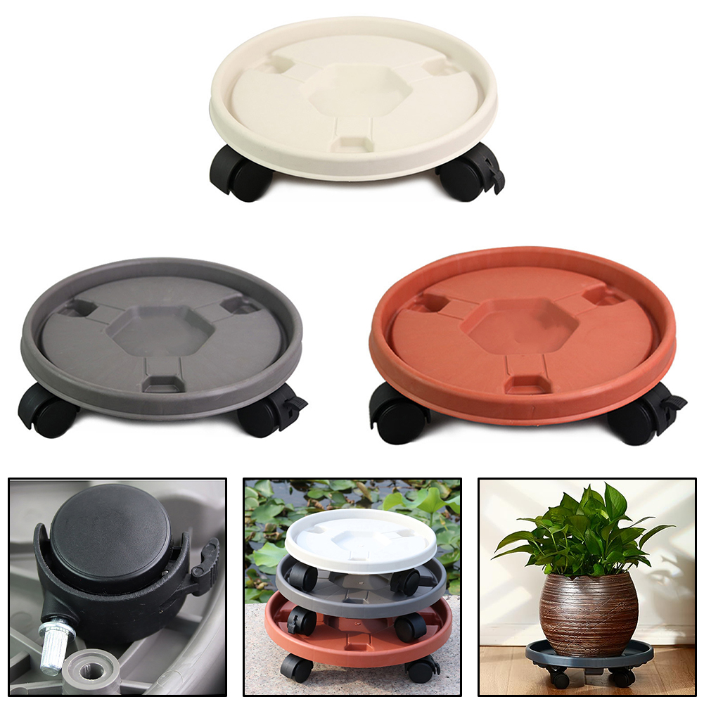 Resin Art Stand - 260mm Plant Mover With Wheels Plant