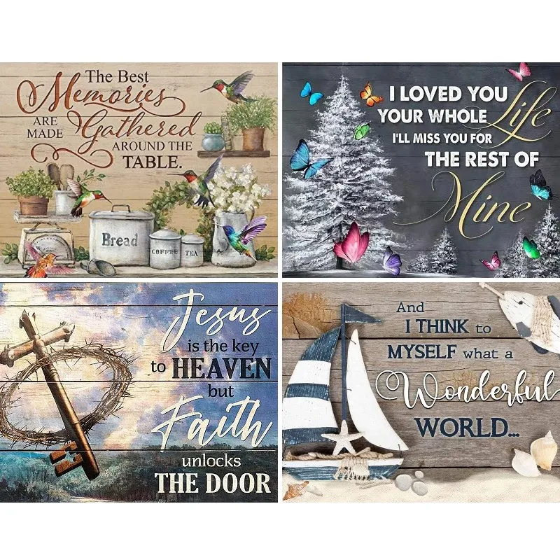 Resin Art Quote - Religious Jesus Christ Quote Christianity Diamond