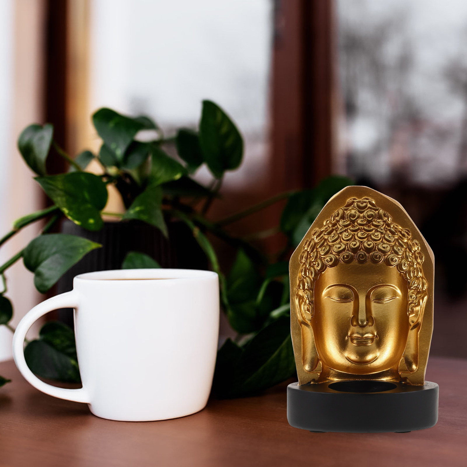 Tea Light Holder Resin Buddha  - Resin Art Decor 리뷰 및 가격
