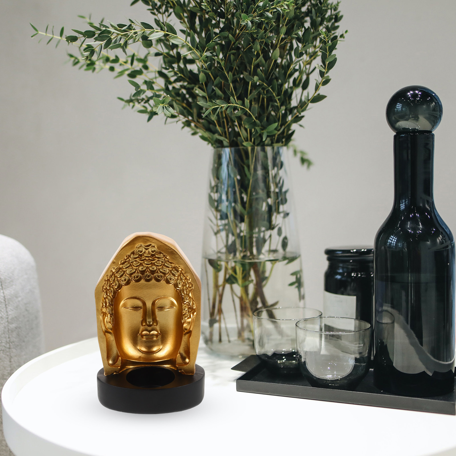 Tea Light Holder Resin Buddha  - Resin Art Decor 리뷰 및 가격