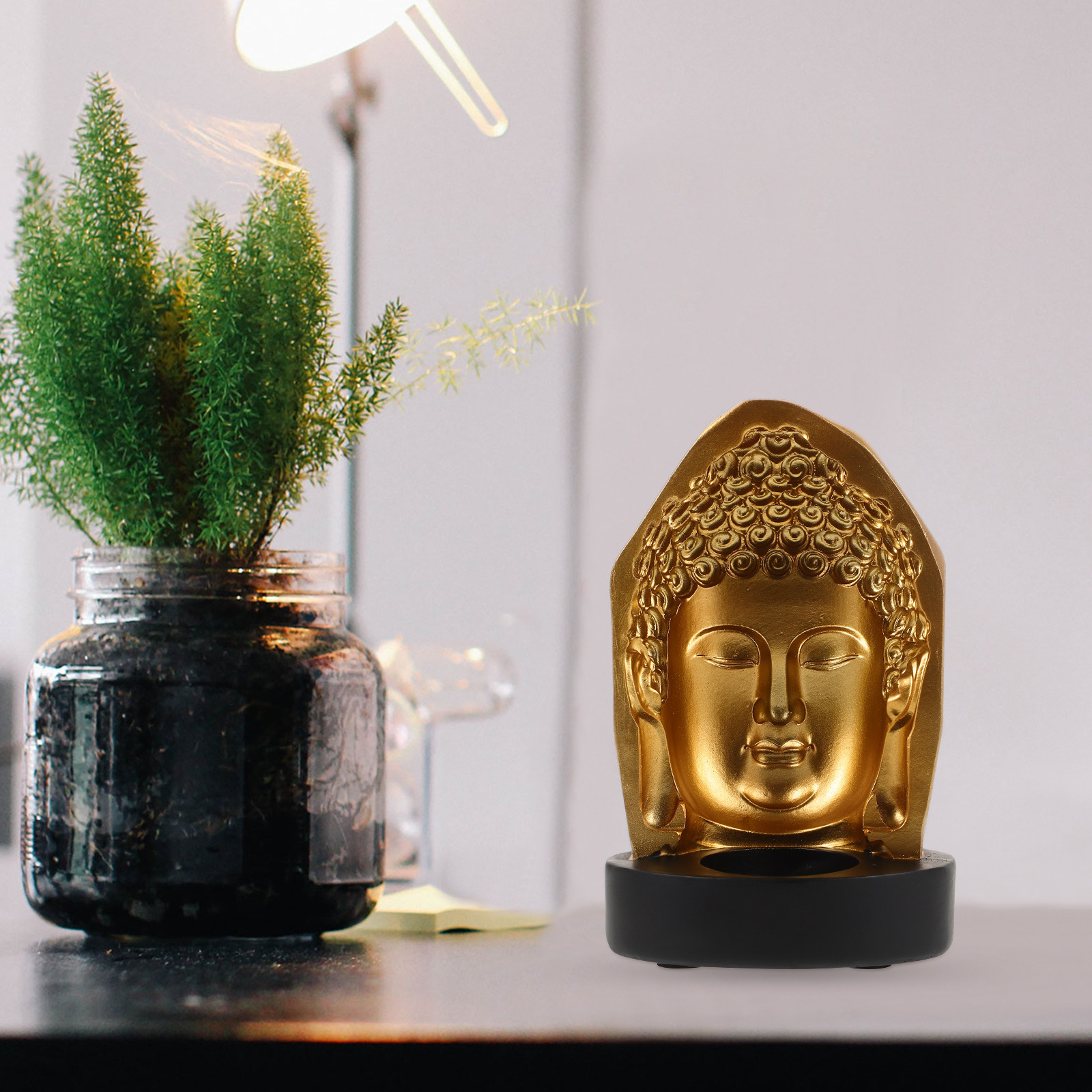 Tea Light Holder Resin Buddha  - Resin Art Decor 리뷰 및 가격