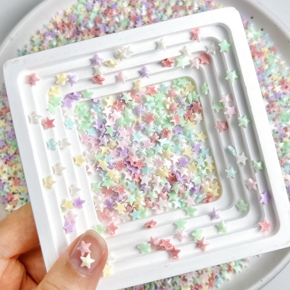 Mini Solid Color Star Resin Na - Resin Art Earrings Design 리뷰 및 가격