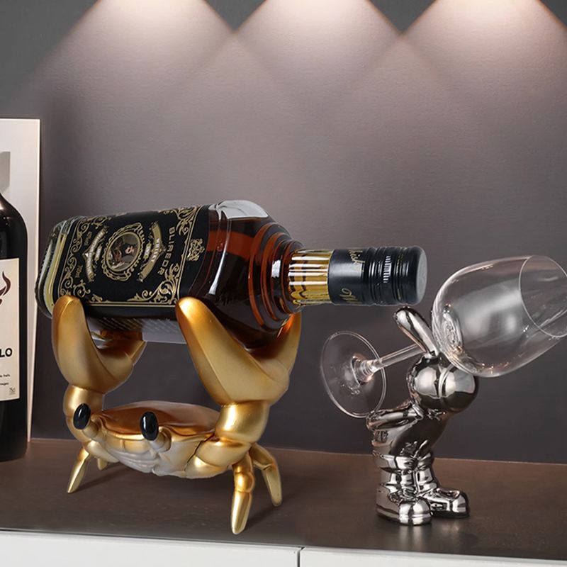Creative Crab Wine Rack Sculpt - Resin Art Stand 리뷰 및 가격