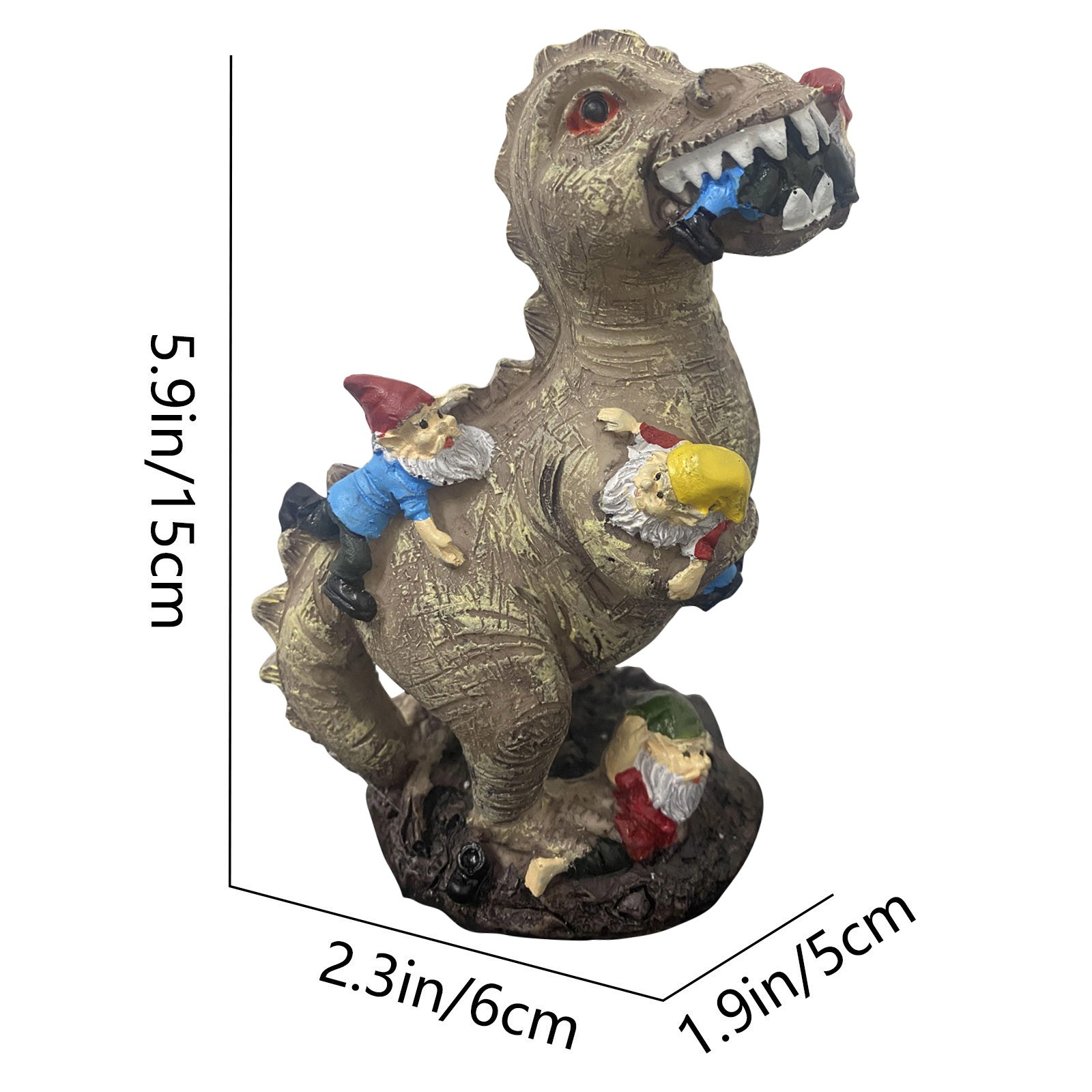 Mischievous Dinosaur Garden Ea - Resin Art Decor 리뷰 및 가격