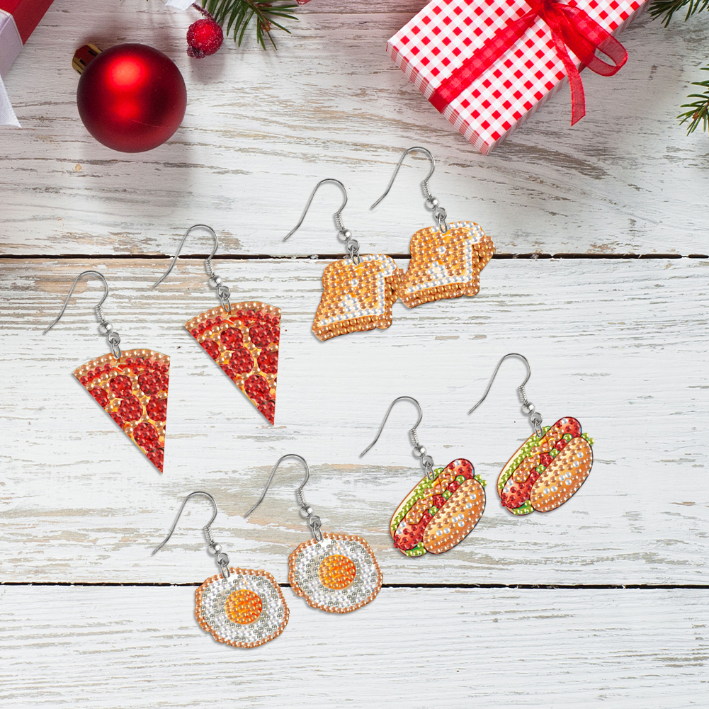 4 Pairs Double Sided Diamond E - Resin Art Earrings Kit 리뷰 및 가격
