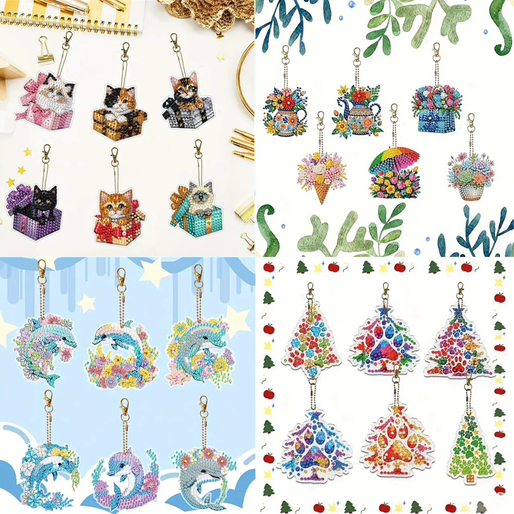 6-piece DIY Diamond Keychain - - Resin Art Supplies 리뷰 및 가격
