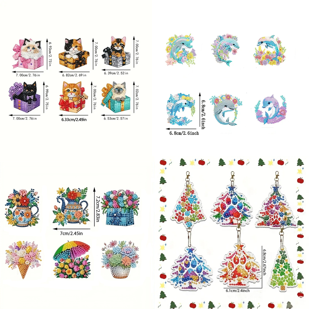 6-piece DIY Diamond Keychain - - Resin Art Supplies 리뷰 및 가격