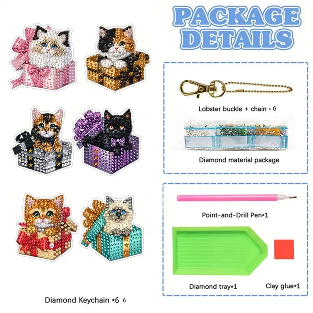 6-piece DIY Diamond Keychain - - Resin Art Supplies 리뷰 및 가격