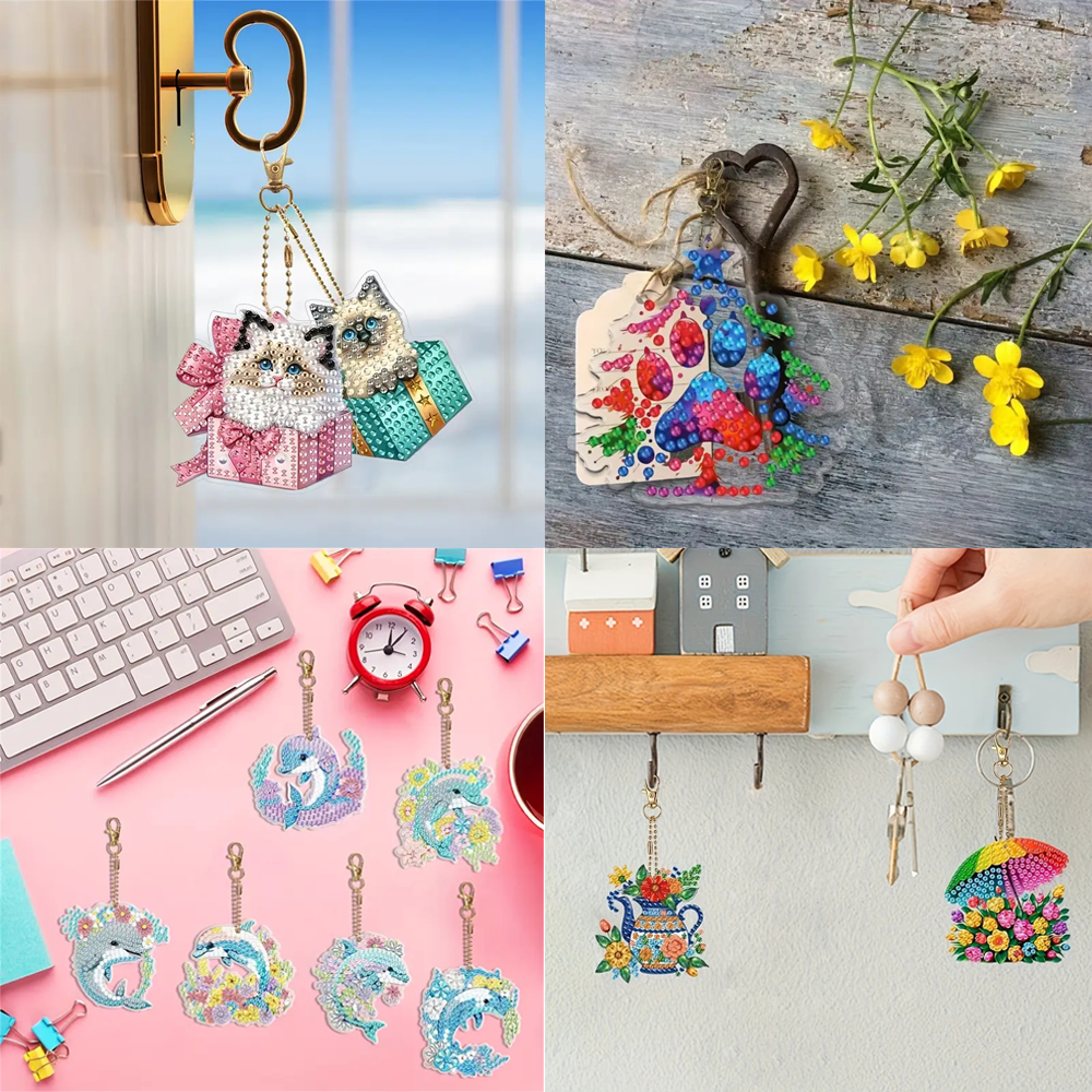 6-piece DIY Diamond Keychain - - Resin Art Supplies 리뷰 및 가격