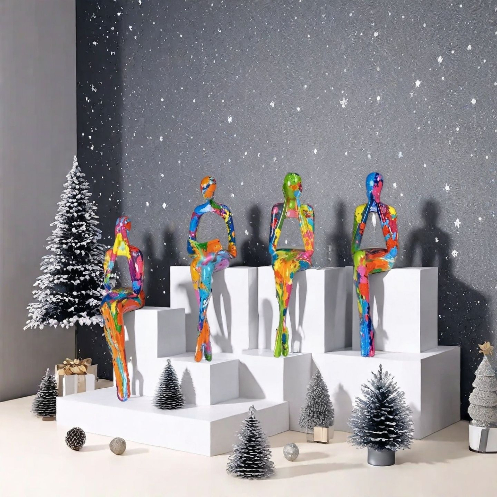 4-Piece Character Abstract Thi - Resin Art Anniversary Gift 리뷰 및 가격