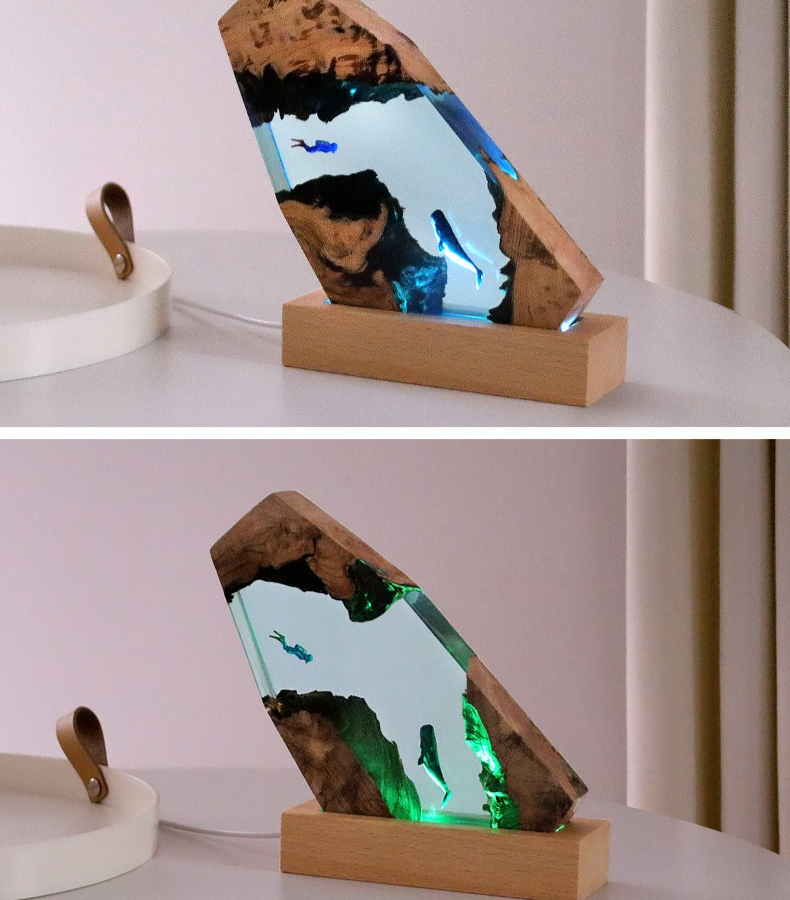 New Underwater Cave Whale Dive - Resin Art Anniversary Gift 리뷰 및 가격