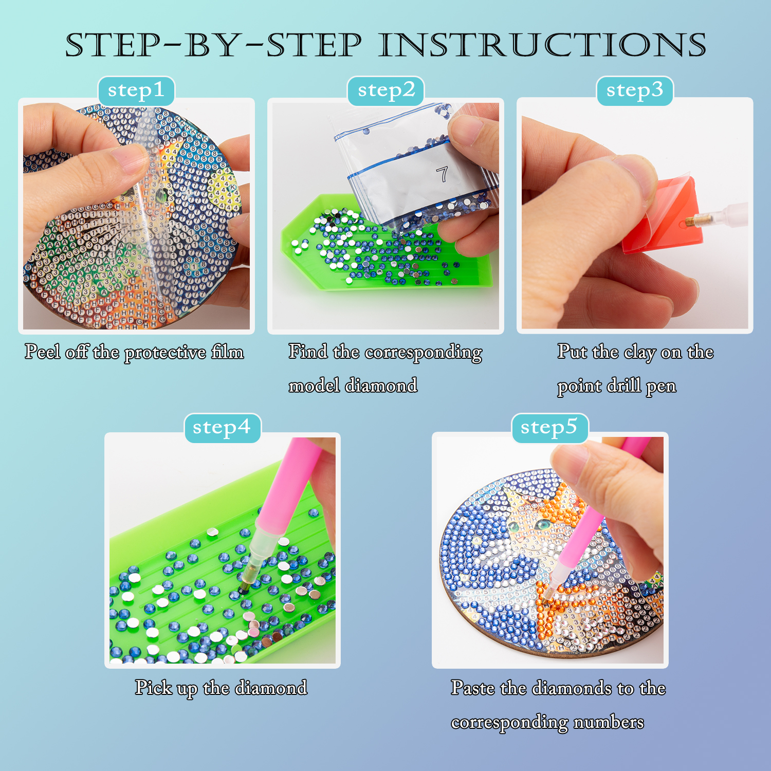 8PCS/DIY Diamond Art Painting  - Resin Art Stand 리뷰 및 가격