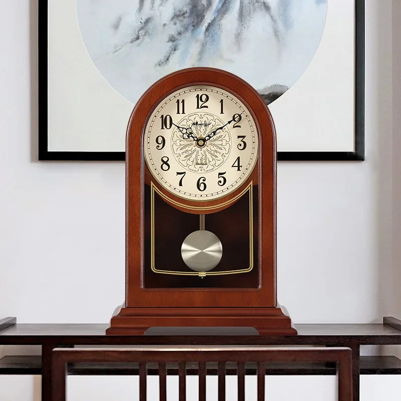 Retro Desk Clock Walnut Color  - Resin Art Clock 리뷰 및 가격