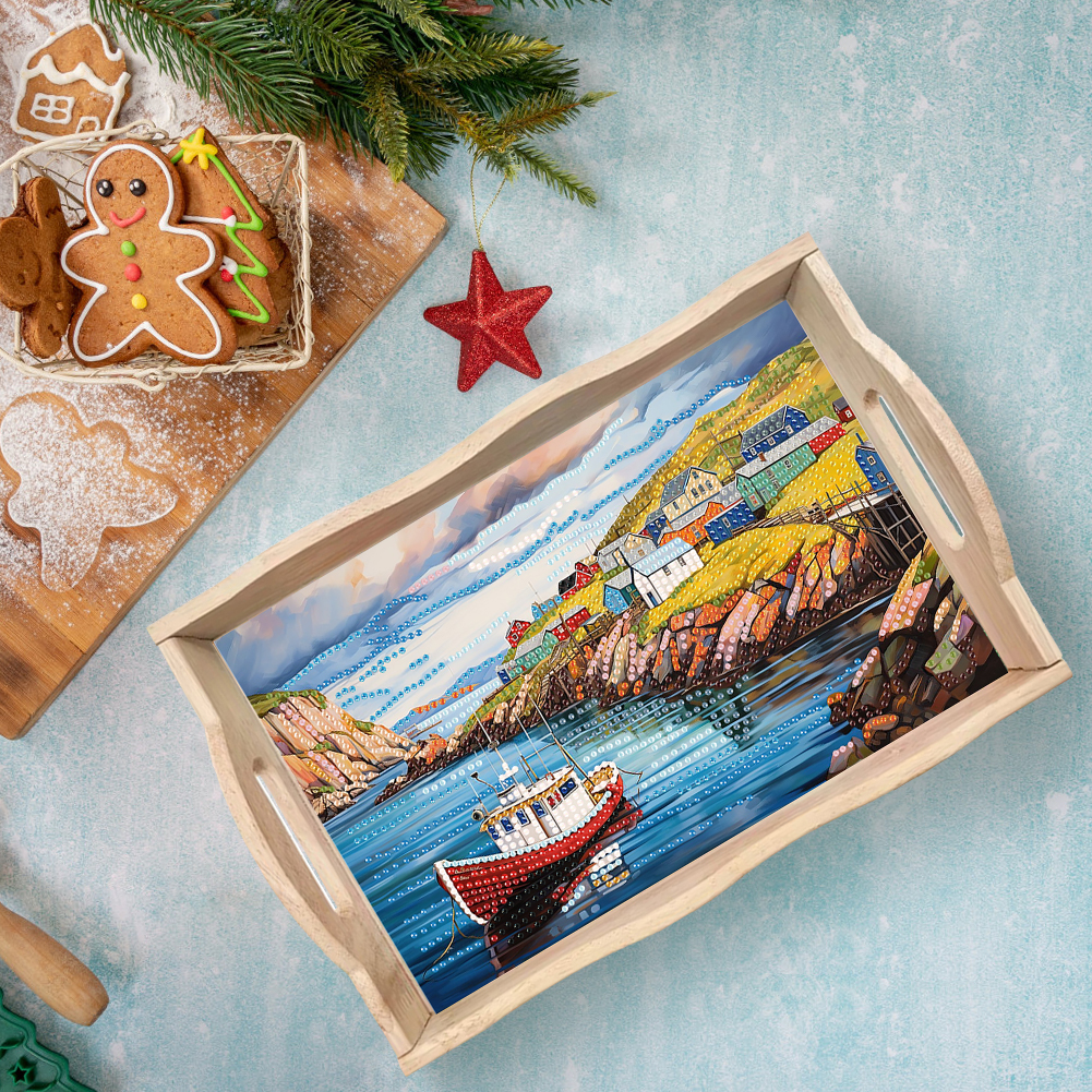 Diamond Painting Wooden Tray w - Resin Art Wooden Tray 리뷰 및 가격
