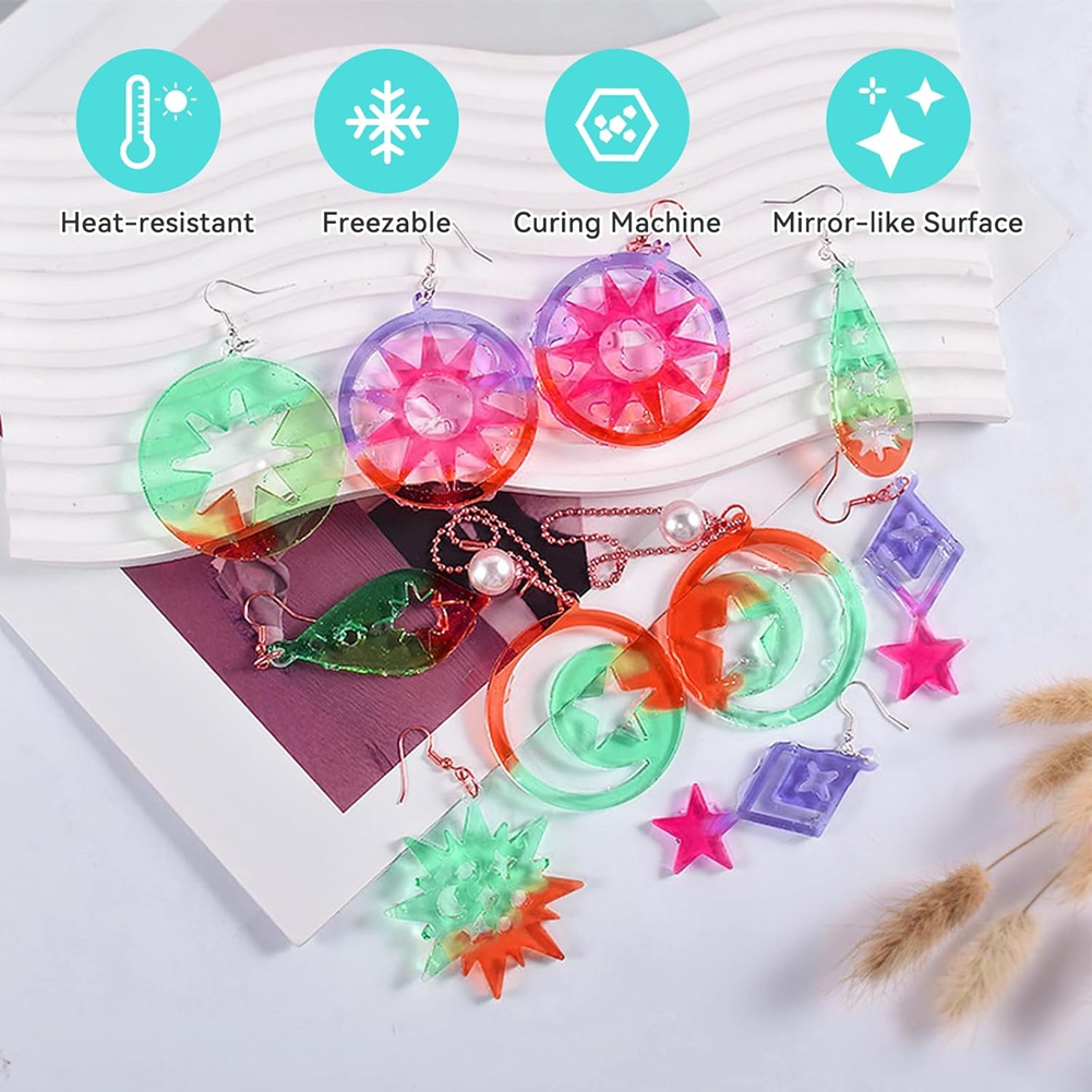 A78I 143Pcs Resin Earring Mold - Resin Art Earrings Kit 리뷰 및 가격
