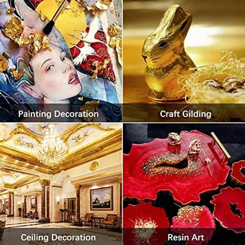 100Pcs Imitation Gold Foil She - Resin Art Anniversary Gift 리뷰 및 가격