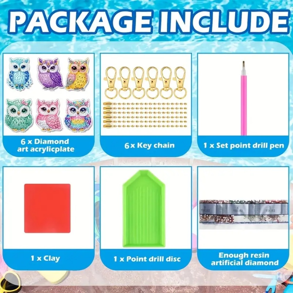 6-piece/set DIY Diamond Keycha - Resin Art Supplies 리뷰 및 가격