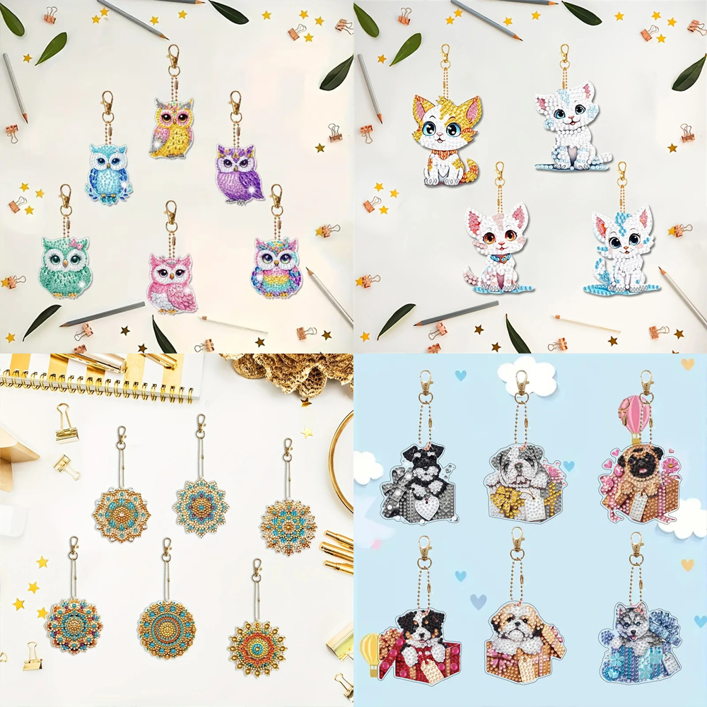 6-piece/set DIY Diamond Keycha - Resin Art Supplies 리뷰 및 가격