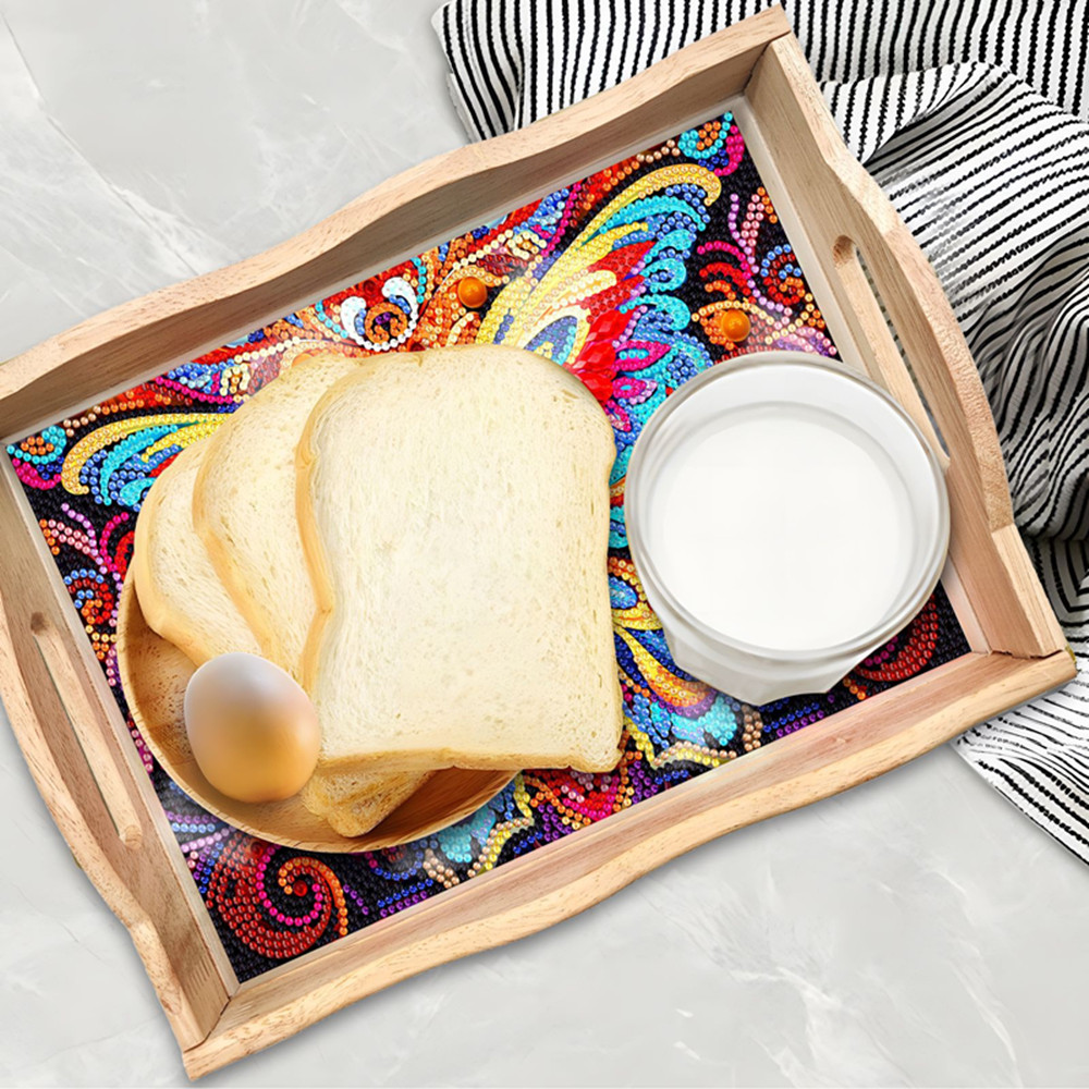 5D DIY Diamond Painted Wooden  - Resin Art Wooden Tray 리뷰 및 가격