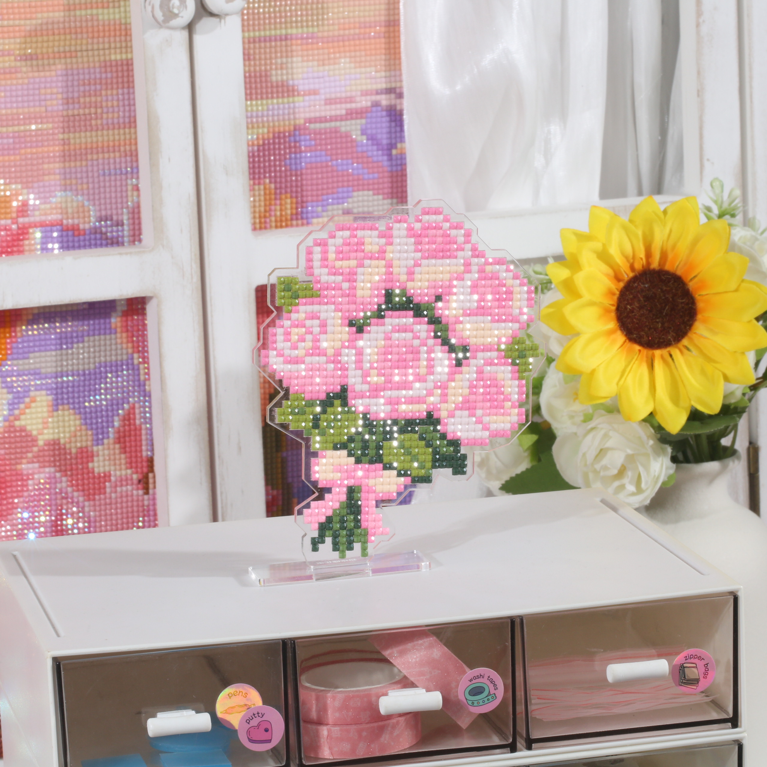 ForeverYoung Pink Rose Bouquet - Resin Art Stand 리뷰 및 가격