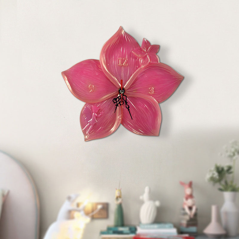 World Map Lotus Leaf Sakura Cl - Resin Art Clock 리뷰 및 가격
