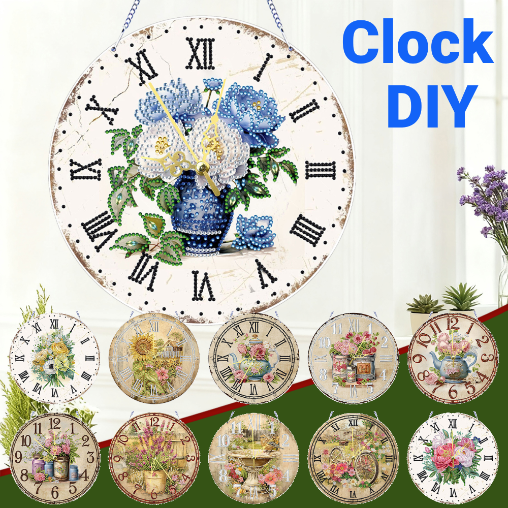 2D Flat DIY Acrylic Flower Wal - Resin Art Clock 리뷰 및 가격