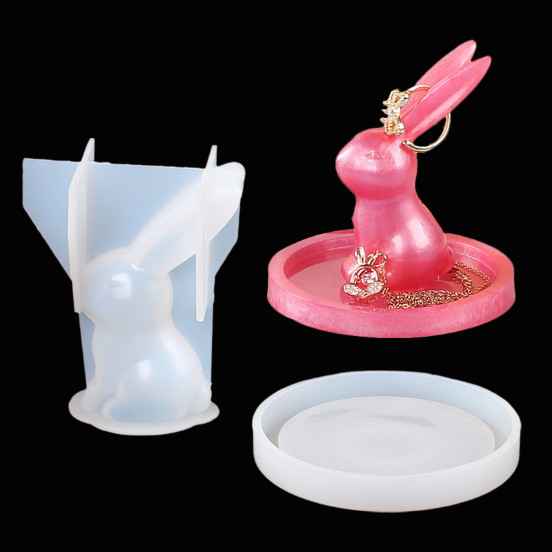 2Pcs 3D Bunny Ring Holder Sili - Resin Art Clock 리뷰 및 가격
