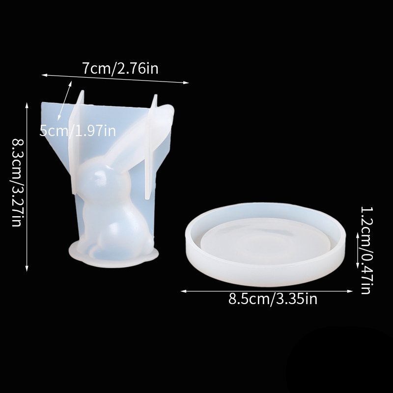 2Pcs 3D Bunny Ring Holder Sili - Resin Art Clock 리뷰 및 가격