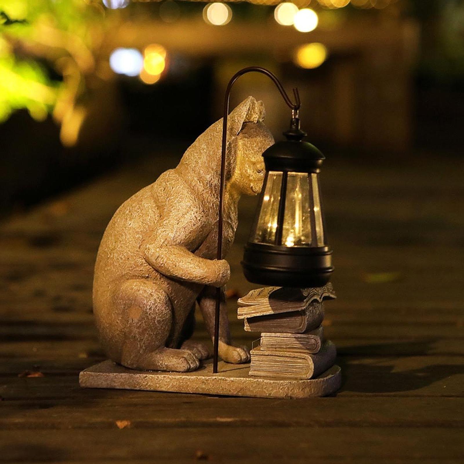Cat Solar Garden Mini Statue S - Resin Art Light 리뷰 및 가격