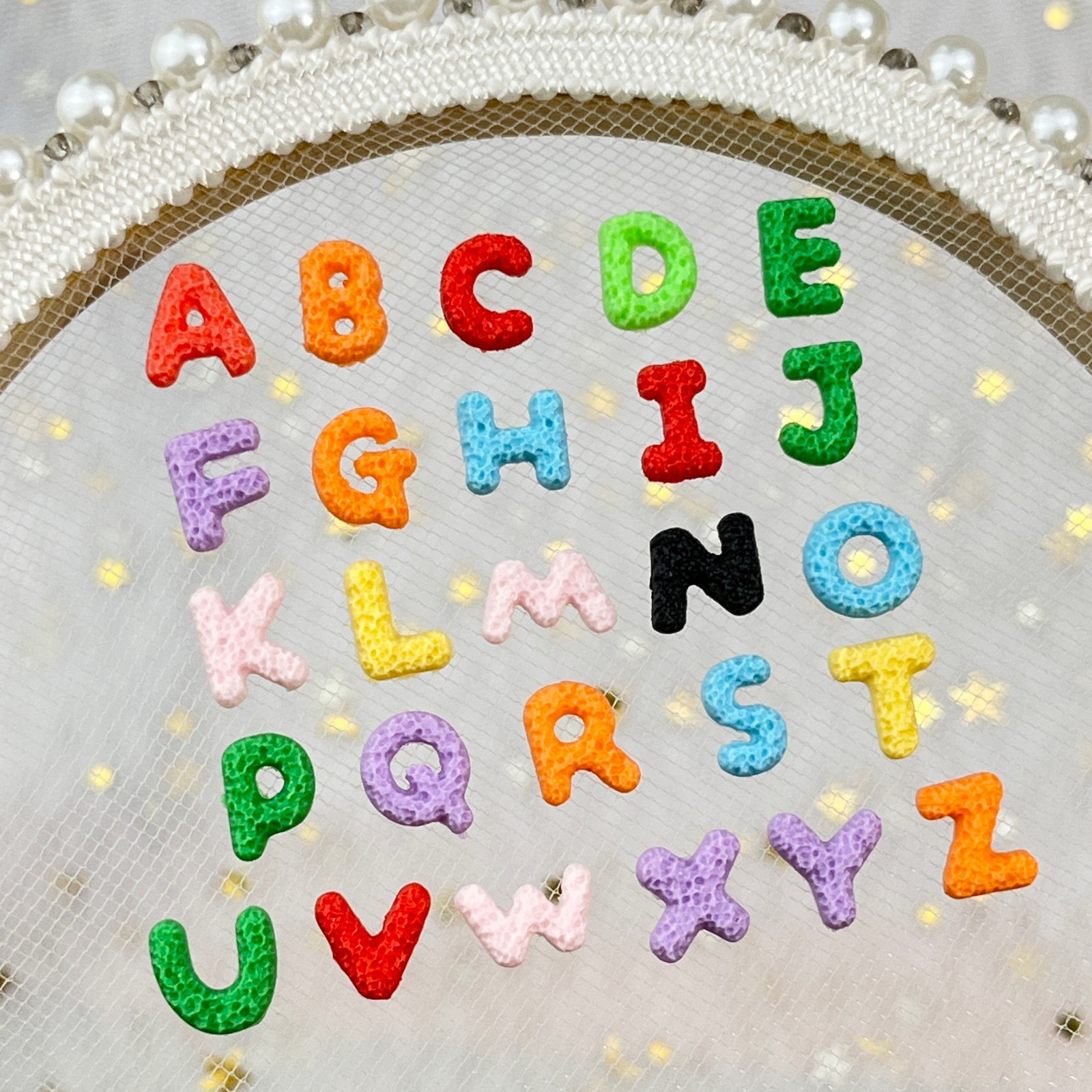 50PCS  Cute And Fun Colorful R - Resin Art Alphabet 리뷰 및 가격
