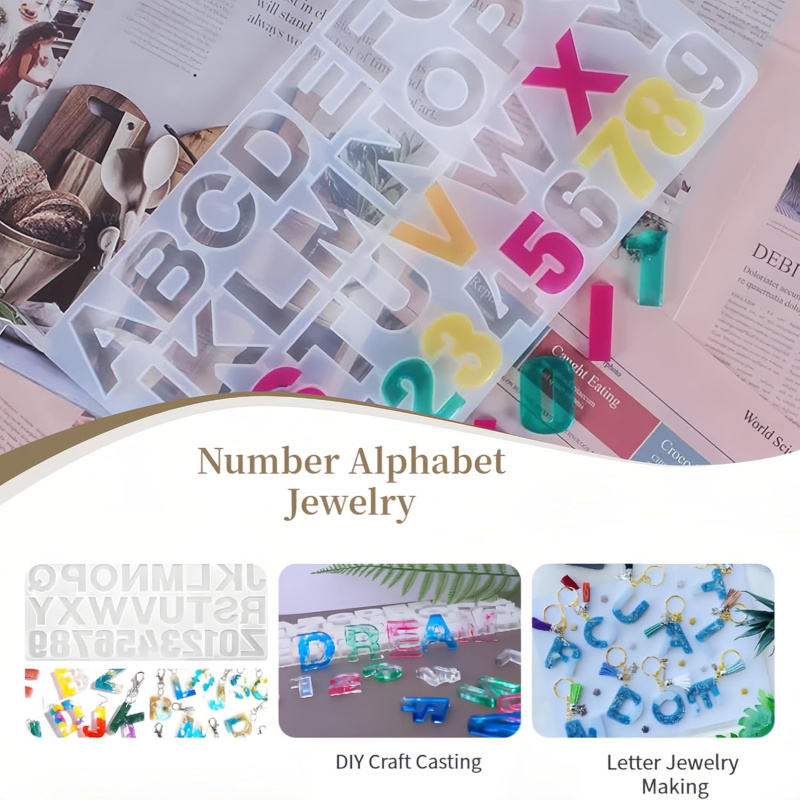 Resin Casting Silicone Letter  - Resin Art Alphabet 리뷰 및 가격