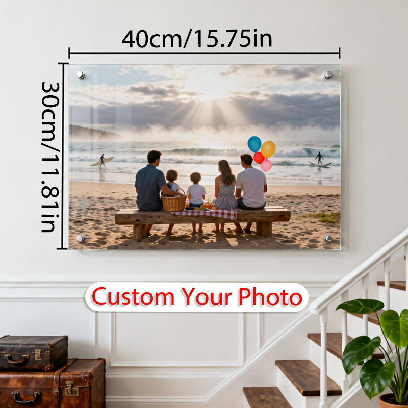 1Pc Custom Family Photo Acryli - Resin Art Anniversary Gift 리뷰 및 가격