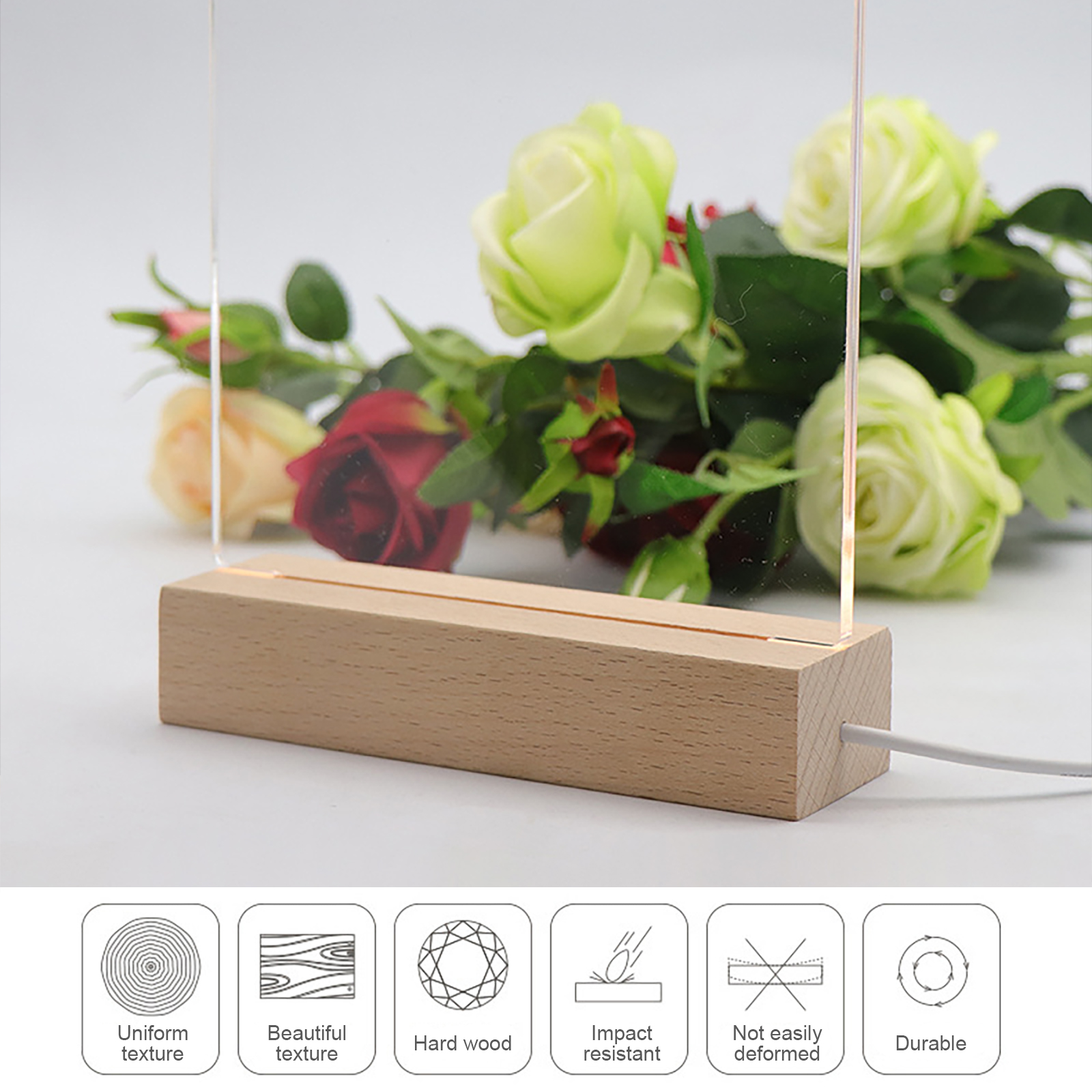 1-10PCS LED Wood Light Display - Resin Art Stand 리뷰 및 가격