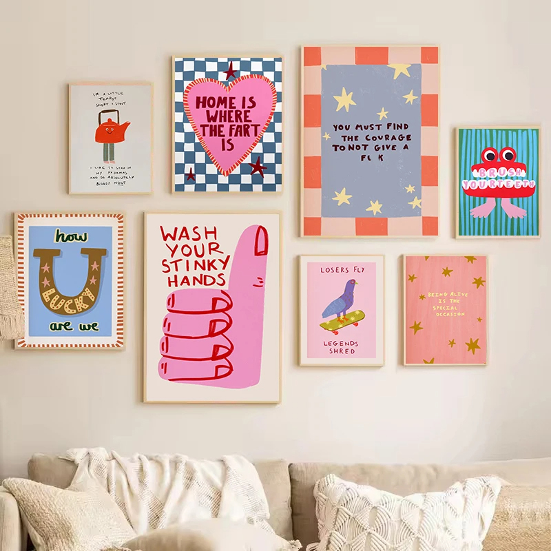 Colorful Humorous House Slogan - Resin Art Quote 리뷰 및 가격