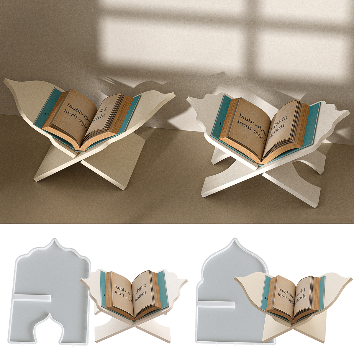 DIY Folding Book Stand Silicon - Resin Art Quran 리뷰 및 가격