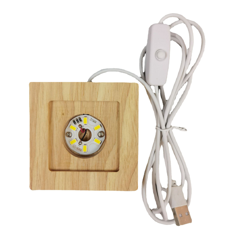 Square LED Lights Display Base - Resin Art Wooden Tray 리뷰 및 가격