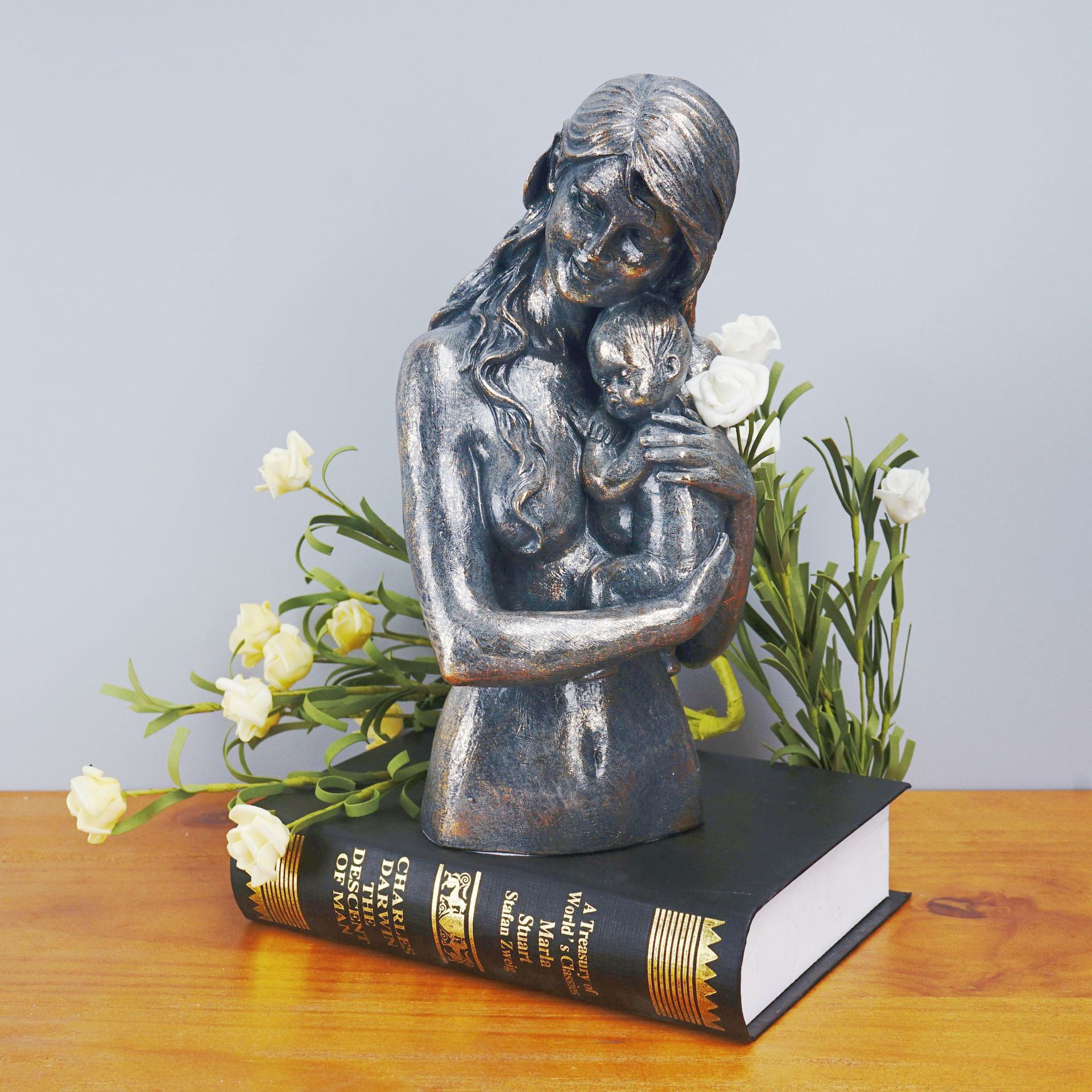 Mother Child Resin Sculpture H - Resin Art Anniversary Gift 리뷰 및 가격