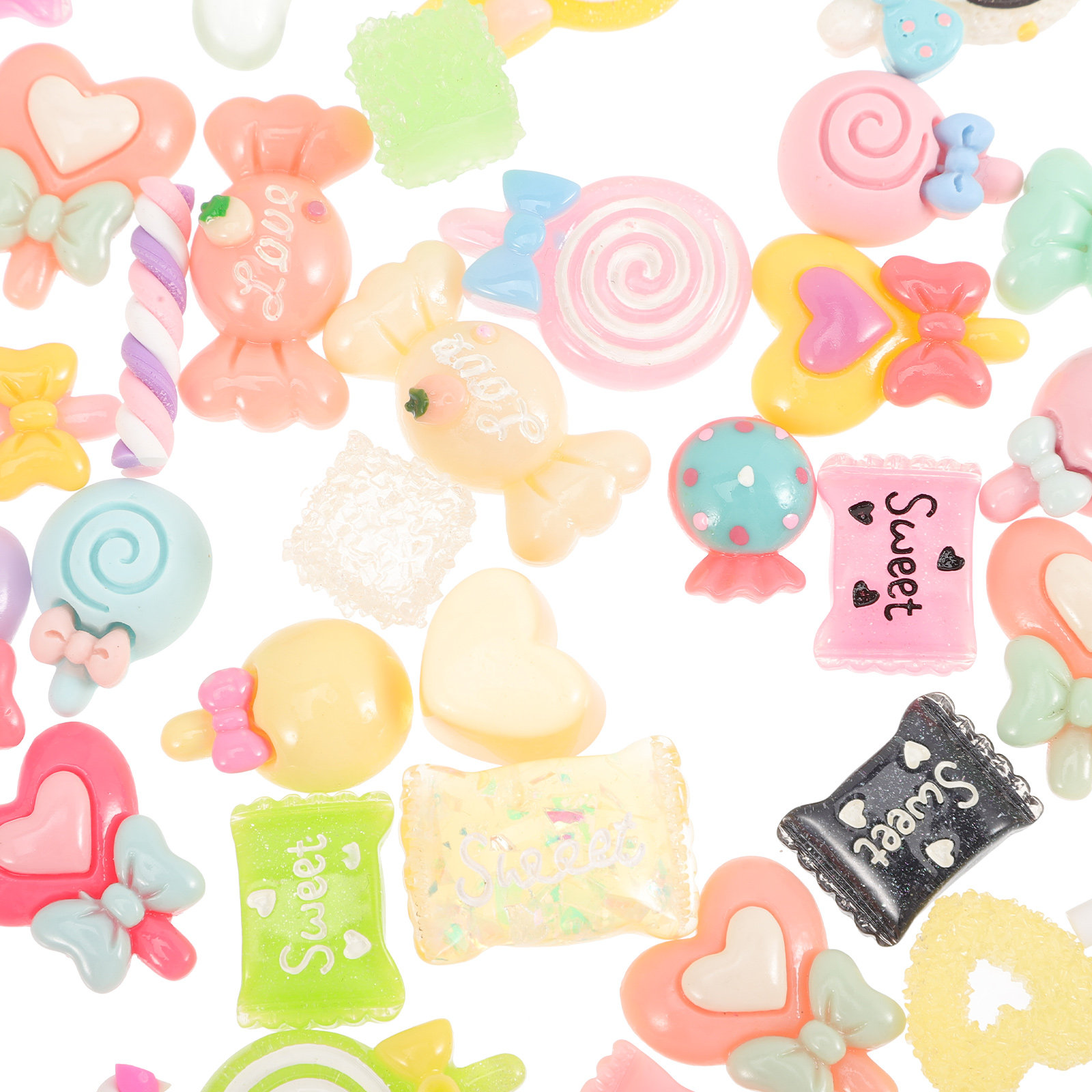 50Pcs Candy Resin Charms Bulk  - Resin Art Decor 리뷰 및 가격