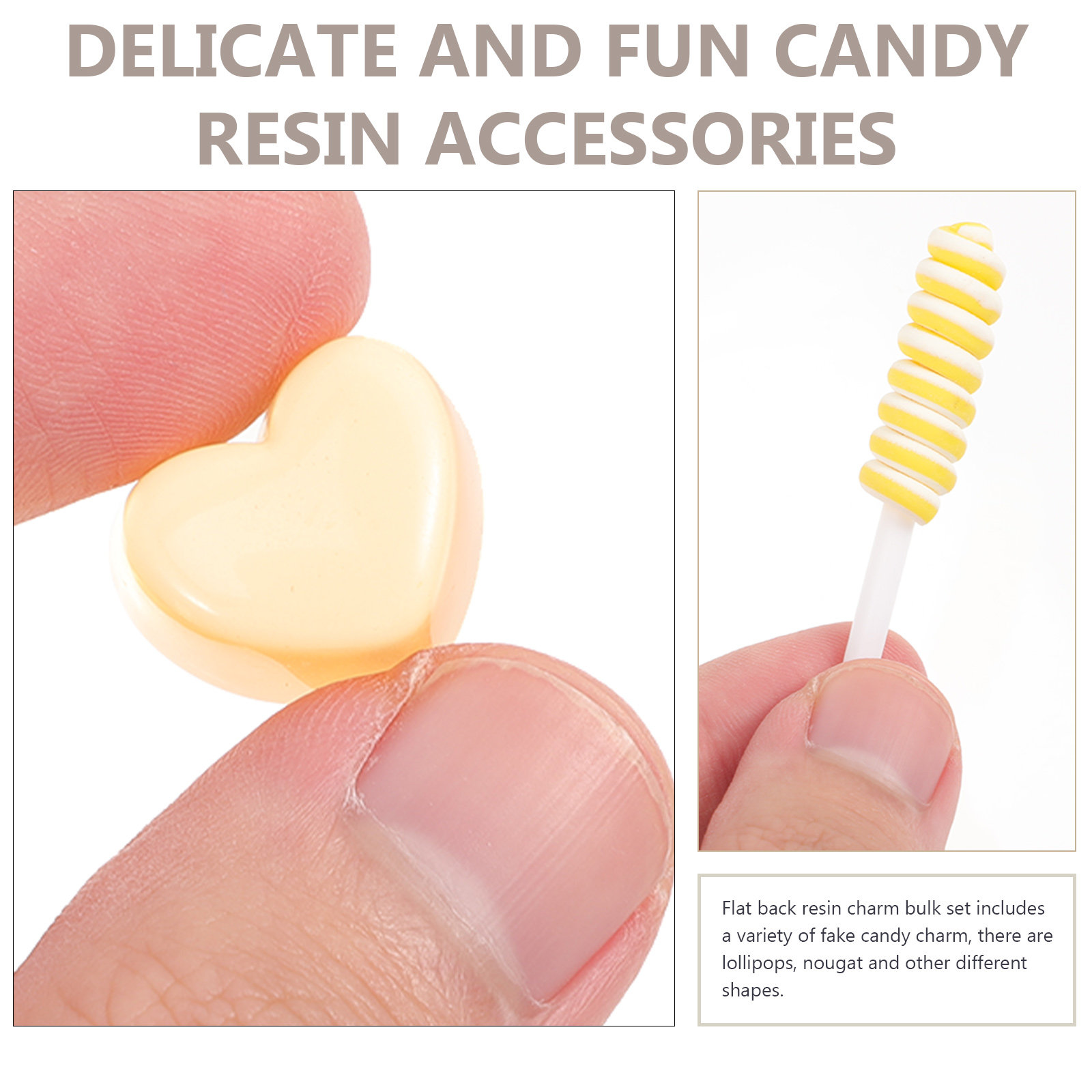 50Pcs Candy Resin Charms Bulk  - Resin Art Decor 리뷰 및 가격